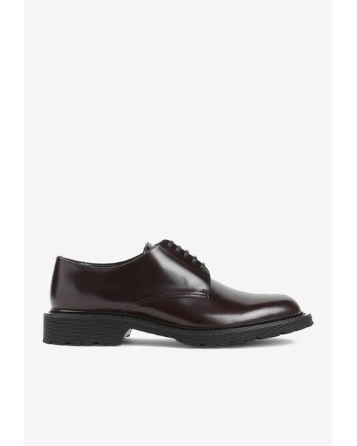 Saint Laurent Brown Army Derby Lace-Up Shoes for men
