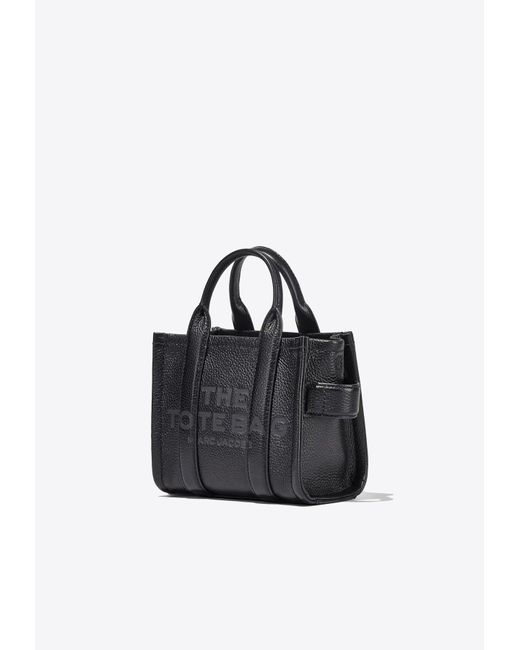 Marc Jacobs Black The Logo Grained Leather Tote Bag