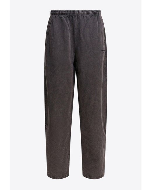 Alexander Wang Gray Articulated-Leg Faded Track-Pants
