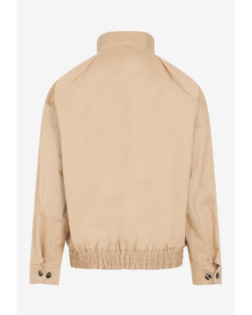 Marni Logo-patch Zip-up Jacket in Natural for Men | Lyst