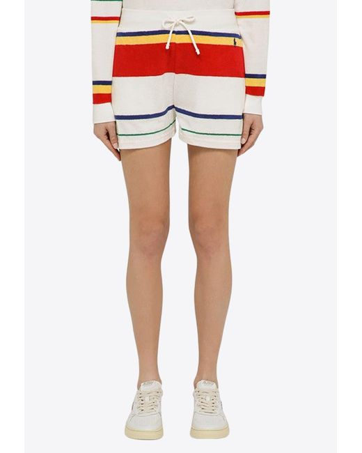 Polo Ralph Lauren Blue Mini Striped Shorts