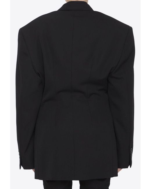 Balenciaga Black Cinched Oversized Blazer