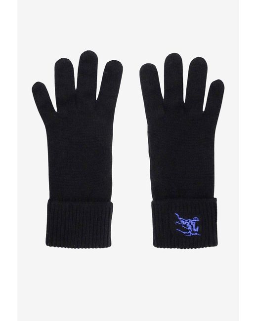 Burberry Black Edk Cashmere Knit Gloves for men
