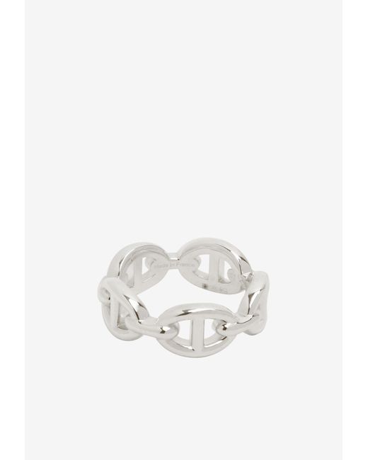 Hermès White Chaine D'ancre Enchaînée Ring