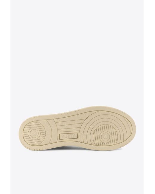 Autry White Medalist Leather Sneakers