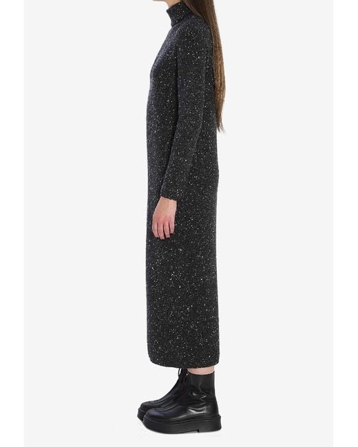 The Row Black Melani Cashmere Maxi Dress