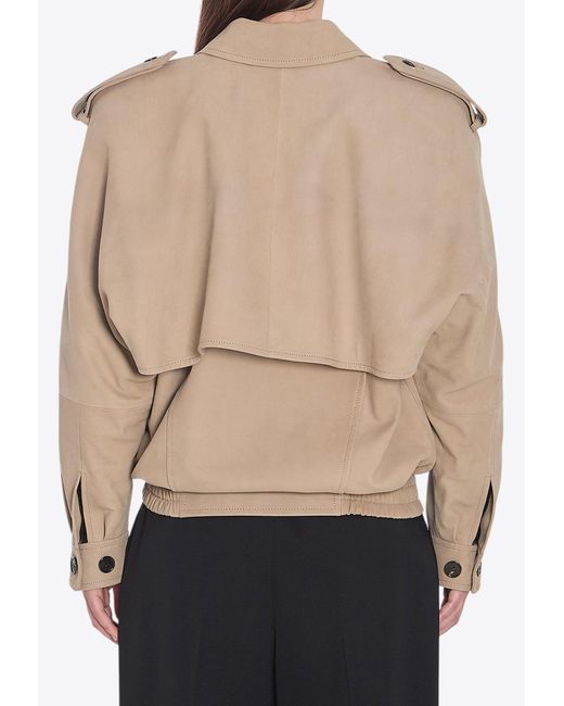 【関税&送料込】Saint Laurent Nubuck Bomber Jacket SAINT LAURENT Nubuck jacket | NET-A-PORTER