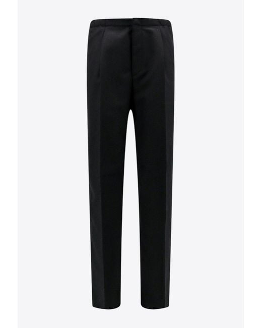 Fendi Black Classic Wool Pants for men