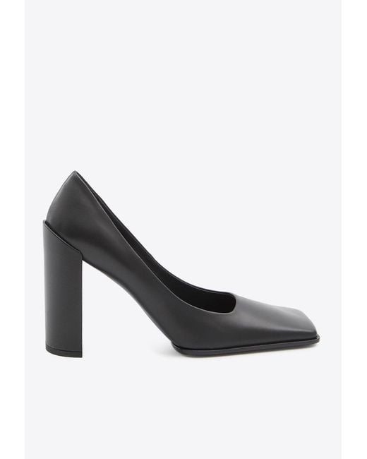 Alaïa White 90 Square-Toed Pumps