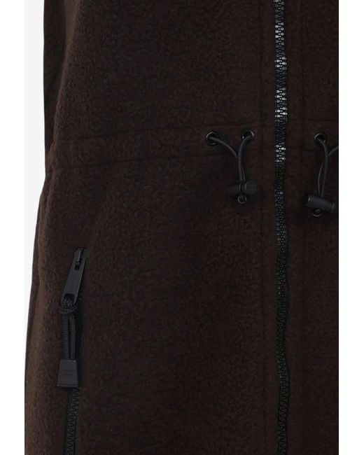 Miu Miu Black Logo-Embroidered Fleece Mini Dress