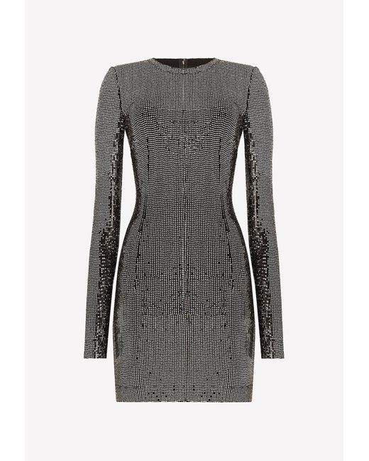 Dolce & Gabbana Metallic Sequin Embellished Mini Dress