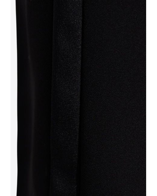 Dolce & Gabbana Black Tailored Wool Gabardine Tuxedo Pants