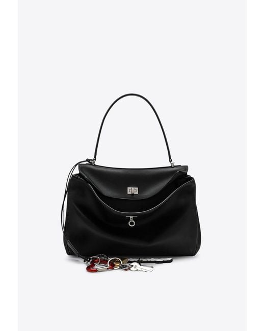 Balenciaga Black Smooth Calfskin Medium Rodeo Bag