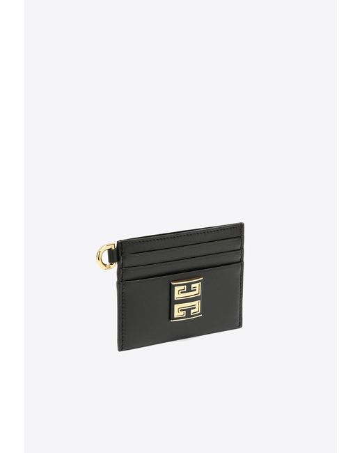 Givenchy White 4G Leather Cardholder