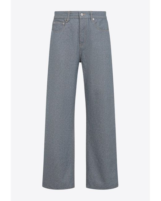 Jacquemus Gray Le De-Nîmes Droit Wide-Leg Jeans for men