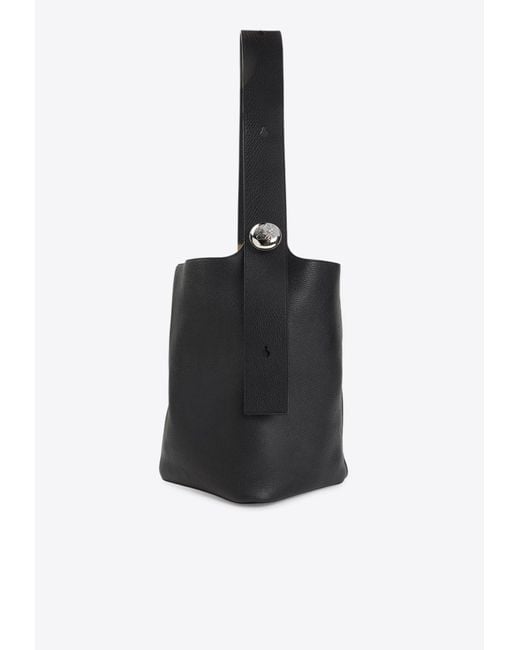 Loewe Black Large Pebble Bucket Bag