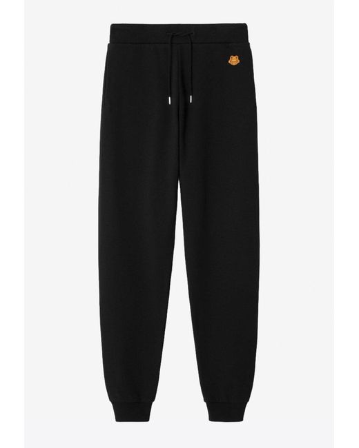 KENZO Tiger Crest Cotton Track Pants in Black - Lyst