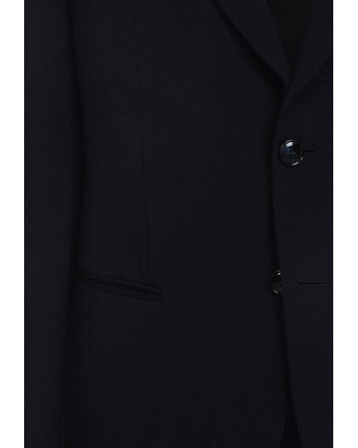 Giorgio Armani Blue Single-Breasted Wool Suit for men