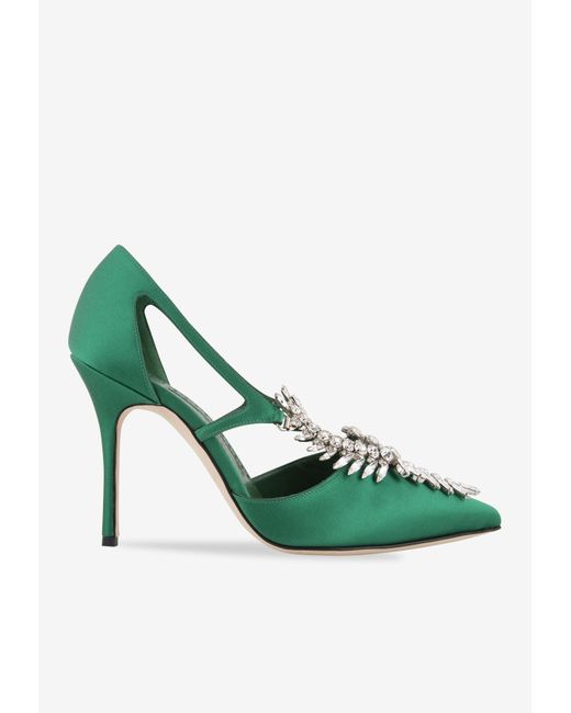 manolo blahnik emerald green