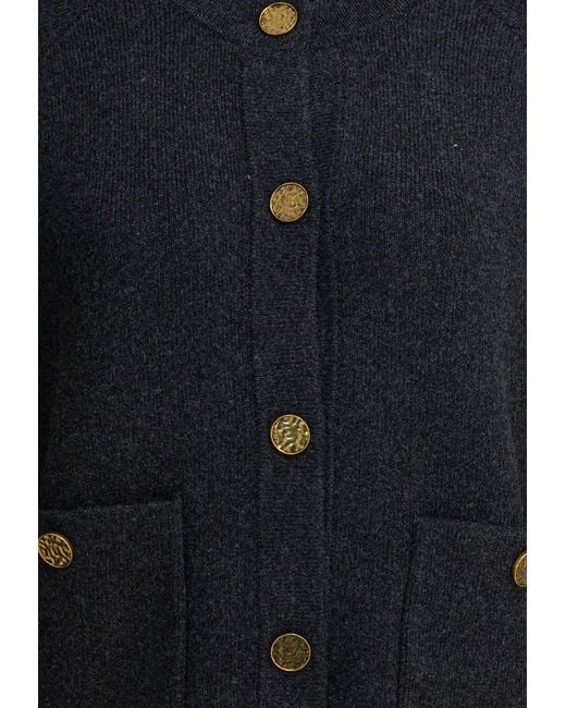 Totême Blue Wool Buttoned Cardigan