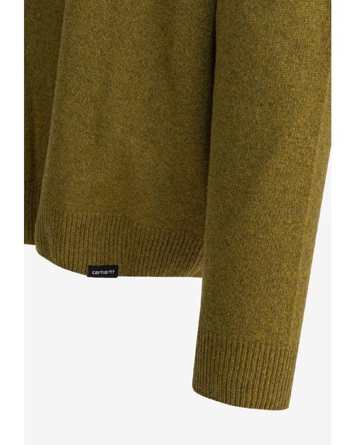 Carhartt Green Alten Wool-Blend Sweater for men