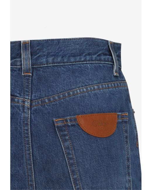 Chloé Blue High-Rise Flared Jeans