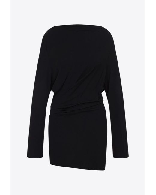 Jacquemus Black The Croisière Open-Back Mini Dress