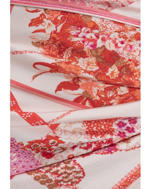 Ferragamo Red Printed Silk Cover-Up