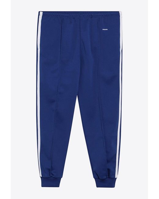 Prada Blue Elasticated Track Pants for men