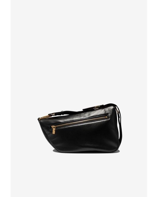 Burberry White Shield Leather Shoulder Bag