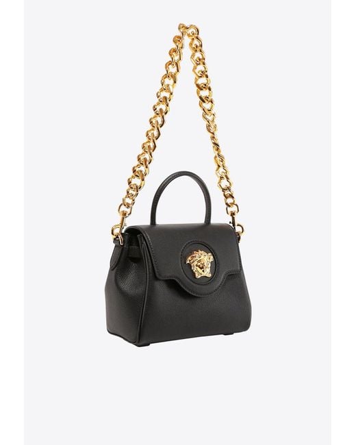 Versace Black La Medusa Top Handle Bag