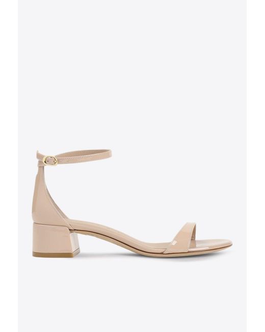 Stuart Weitzman Natural Nudist 35 Block Sandals