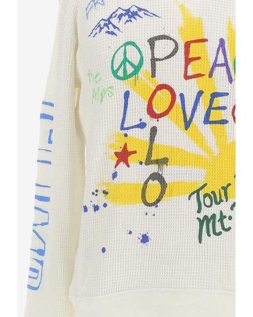 Polo Ralph Lauren White Peace Love Polo Knitted Sweater for men