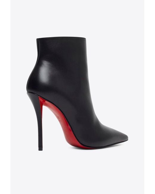 Christian Louboutin Black Miss Z 100 Pointed Ankle Boots