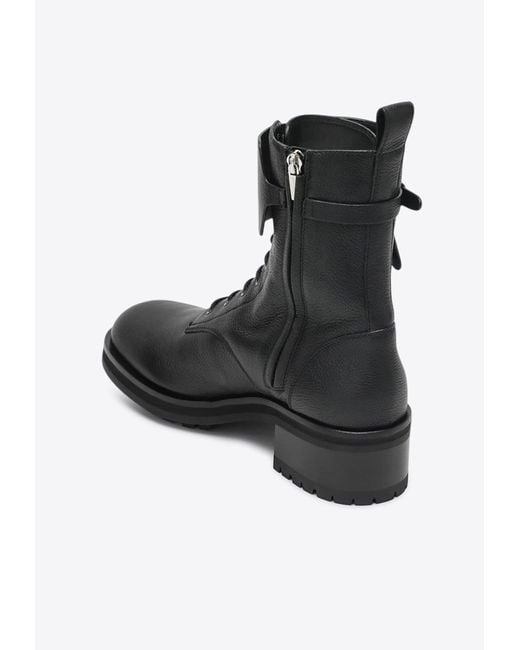 Jimmy Choo Black Rosabel Grained Leather Ankle Boots