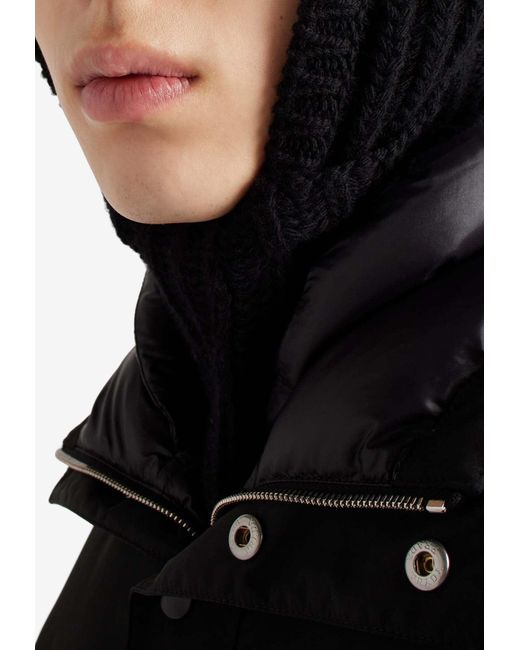 Prada Black Zip-Up Hooded Down Jacket for men