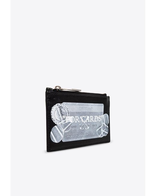 Off-White c/o Virgil Abloh White Quote Bookish Leather Cardholder for men