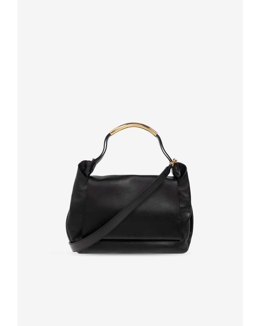 Moschino Black Handle Me Square Shoulder Bag