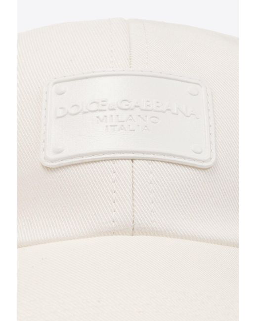 Dolce & Gabbana Natural Logo Patch Baseball Cap for men