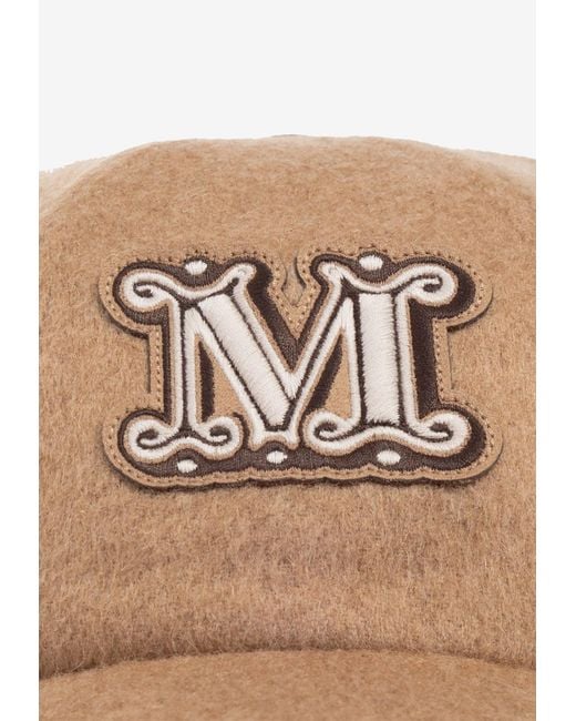 Max Mara Natural Fedora M Patch Baseball Cap