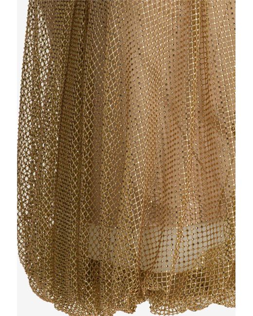 Sportmax Natural Transparent Knit Top