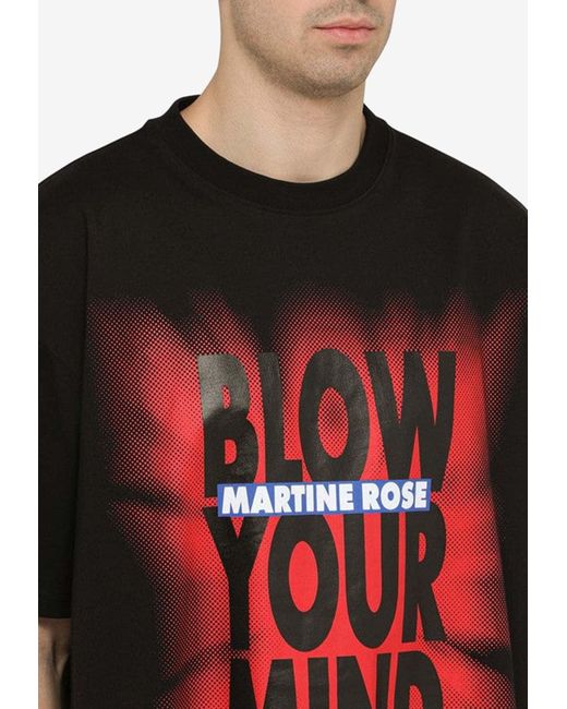 Martine Rose Red Blow Your Mind Crewneck T-Shirt for men