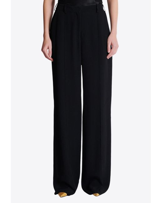 Balmain Black Tailored Crepe Pants