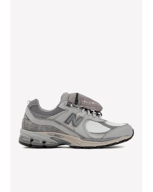 New Balance Leather 2002r Low-top Sneakers In Team Away Gray With Dark Silver Metallic for Men 