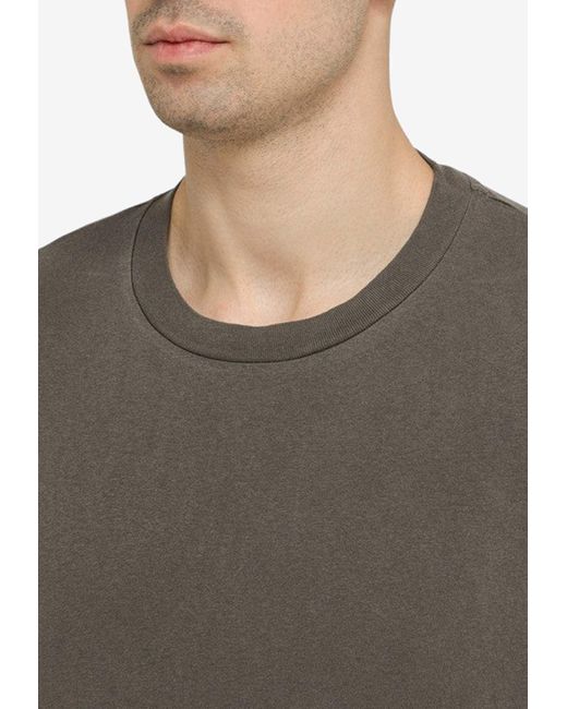 Our Legacy Gray Washed-Out Crewneck T-Shirt for men