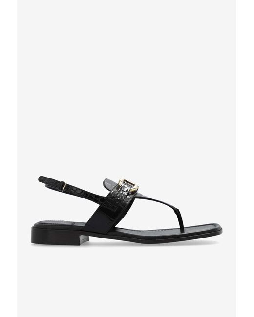 Ferragamo Lula Slingback Sandals in Black | Lyst