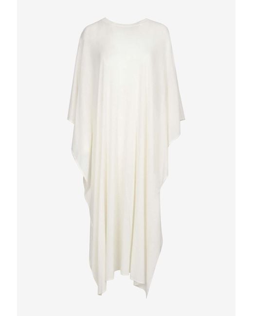 GIA STUDIOS White Yoko Midi Kaftan Dress