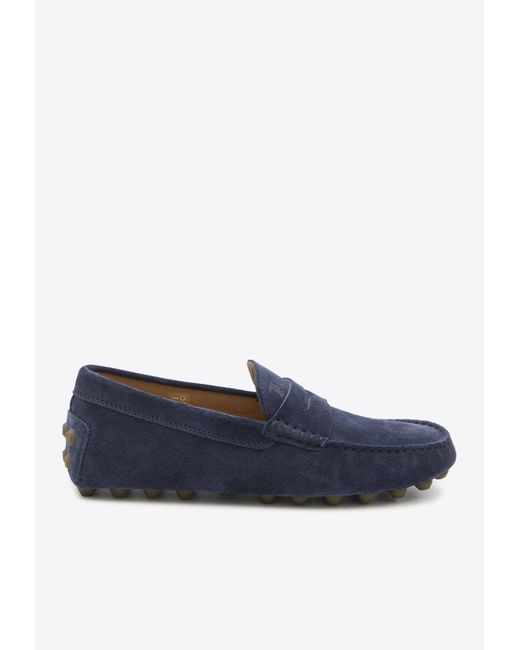 Tod's Blue Gommino Bubble Loafers for men