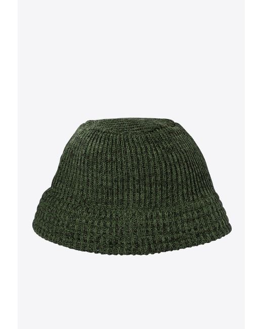 Stussy Green Multi-Knit Bucket Hat for men