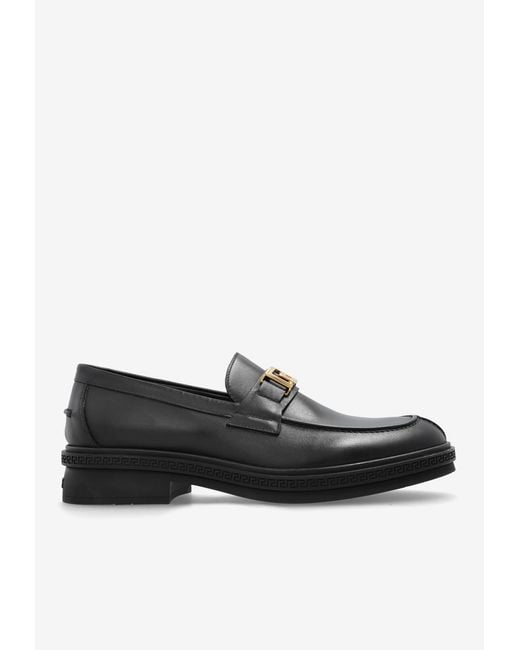 Versace Black Loafers Type Shoes for men